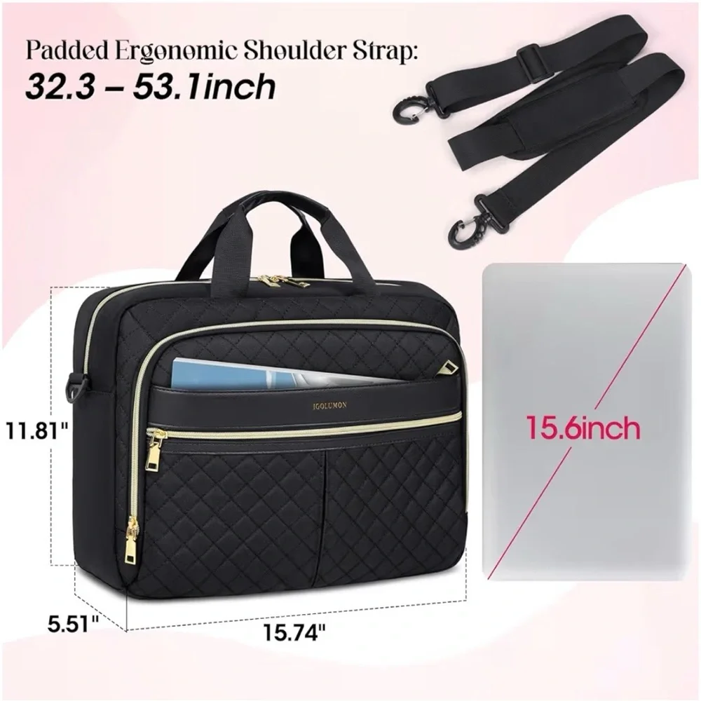 Black Quilted 15.6